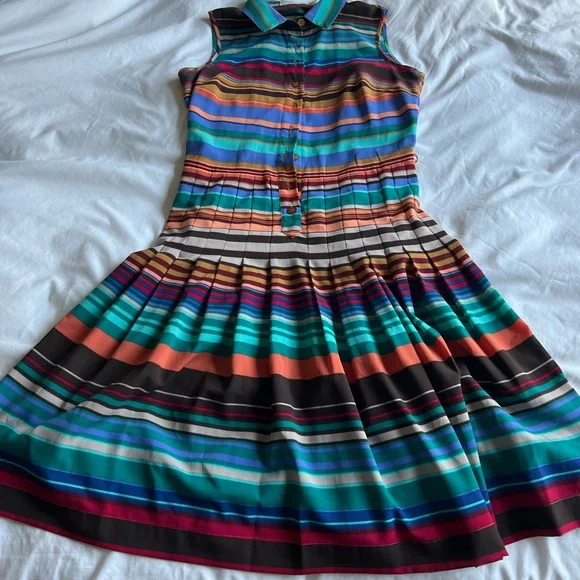 Calvin Klein | Dresses | Calvin Klein Multicolored Pleated Dress | Poshmark